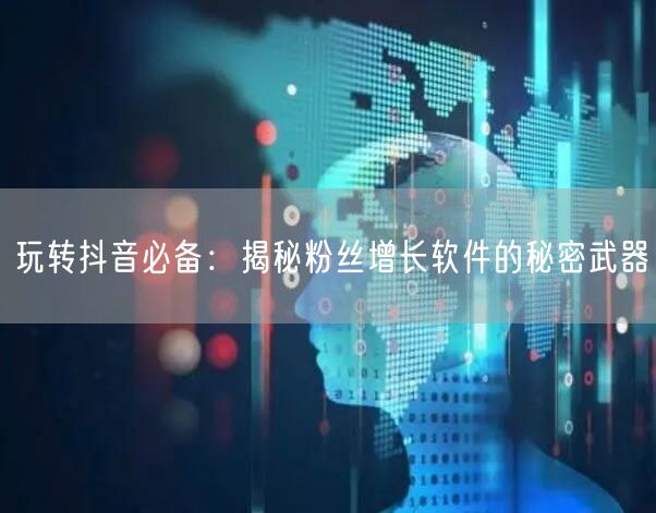 玩转抖音必备：揭秘粉丝增长软件的秘密武器