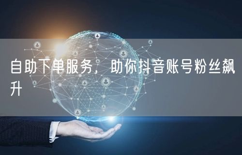 自助下单服务，助你抖音账号粉丝飙升