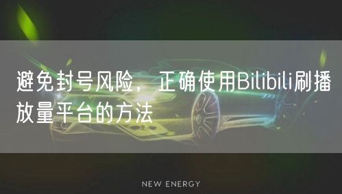避免封号风险，正确使用Bilibili刷播放量平台的方法