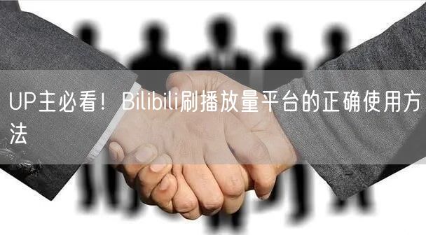 UP主必看！Bilibili刷播放量平台的正确使用方法