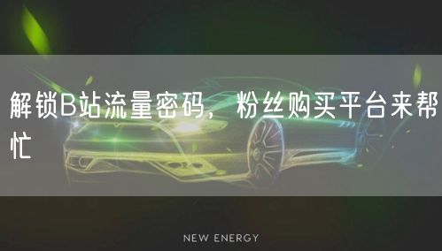 解锁B站流量密码，粉丝购买平台来帮忙