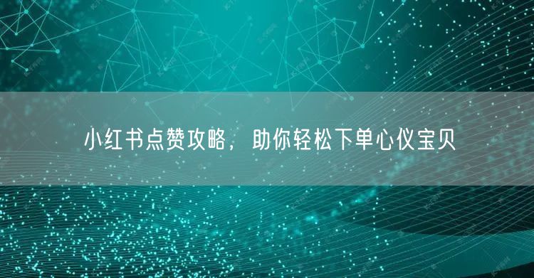 小红书点赞攻略，助你轻松下单心仪宝贝